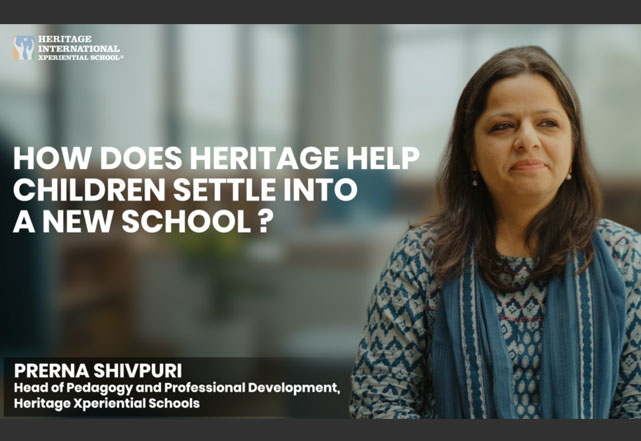 How does Heritage build a global school culture rooted in Indian values?